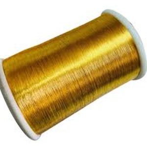 Gold Metallic Zari Thread Roll 0.1mm - Image 1