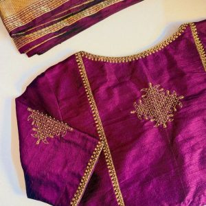 Kolam Blouse Design - Golden - Image 1