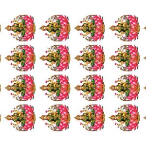 Goddess Lakshmi on Pink Lotus - Image 1