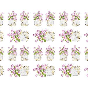 Pichwai Sacred Cow & Lotus Sprays - Image 1