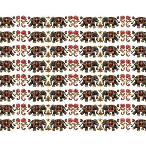 Royal Elephant & Lotus Garland Strips - Image 1