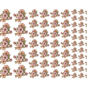 Pink Blossom Floral Bunch Multi-Size Sheet Embroidery Design - Image 1