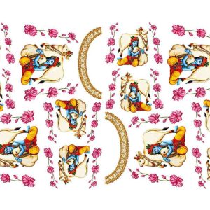 Kamadhenu Cow & Little Krishna Motif Sheet - Image 1
