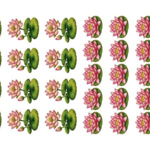Pink Lotus & Water Lily Motifs - Image 1