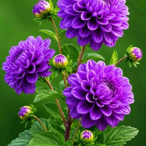 Purple Dahlia Garden Cluster - Image 1