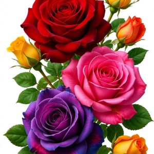Multi-Color Rose Bouquet - Image 1