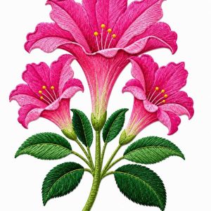 Pink Trumpet Lily Motif - Image 1