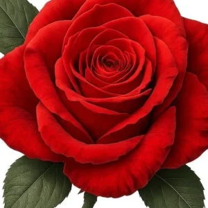 Velvet Red Rose Bloom - Image 1