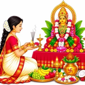 Varalakshmi Pooja Divine Shrine - Image 1