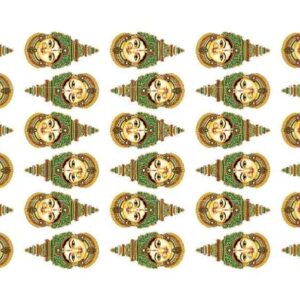 Goddess Face Motif Grid Pattern - Image 1