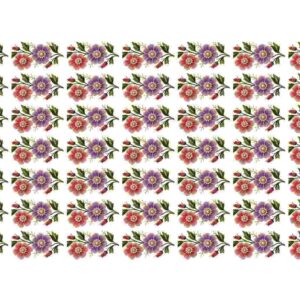 Dual Flower Branch Motif Grid - Image 1