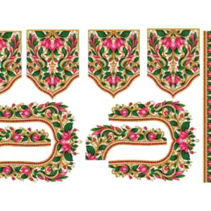 Pink Lotus Blouse Embroidery Set - Image 1