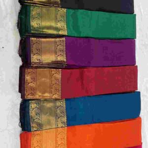Checked Gold Border Silk Saree (MYWCS23)
