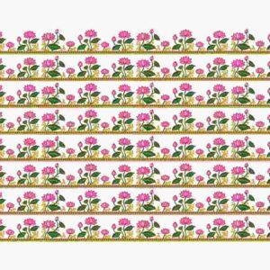 Pink Lotus Border Strip Array - Image 1