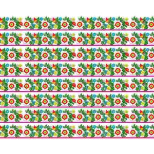 Folk Floral Parallel Border Lines - Image 1