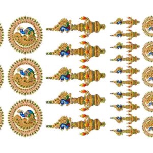 Peacock Medallions & Hanging Diya Lamps