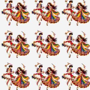 Navratri Dandiya Dancers Grid - Image 1