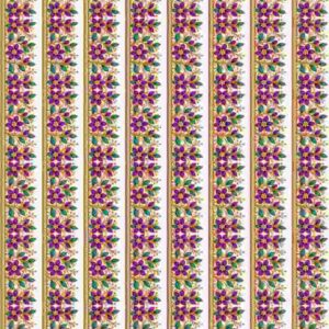 Vertical Purple Gemstone Floral Border Lines - Image 1