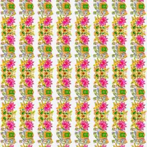 Vertical Processional Elephant & Lotus Border Strips - Image 1