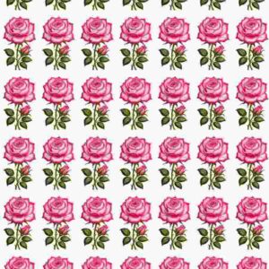 Full-Stem Pink Rose Bouquet Grid - Image 1