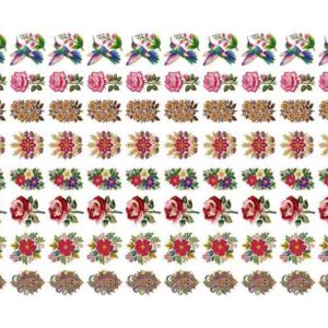 Assorted Floral & Bird Border Strip Set - Image 1