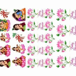 Baby Shower & Deity Devotional Motif Sheet - Image 1